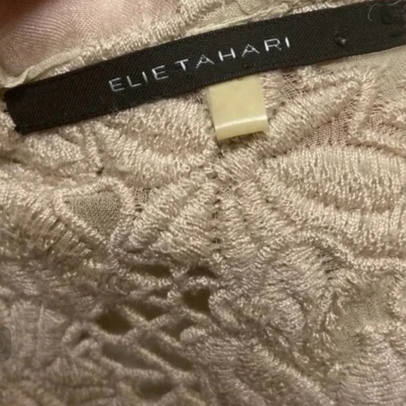 COPY - Ellie Tahari 100% Silk Crocheted Blazer Size L - Picture 6 of 6